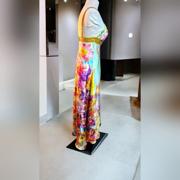 Source Unknown Colorful Floral Halter Maxi Dress - Picture 4 of 13
